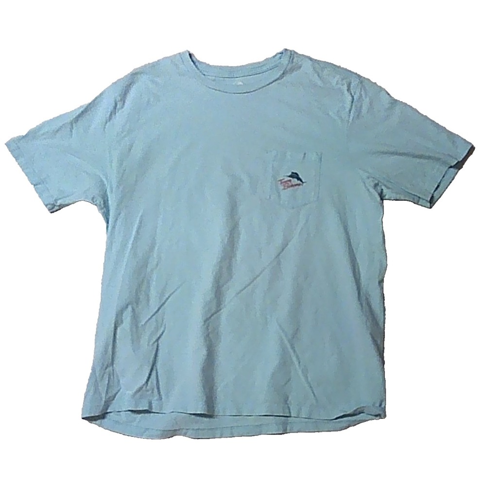Tommy Bahama Light Blue Short Sleeve Shirt with Pocket Logo